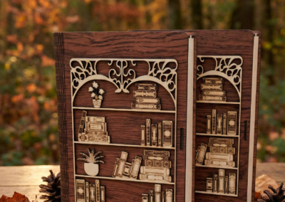 Boîte à livre "bibliothèque" en bois